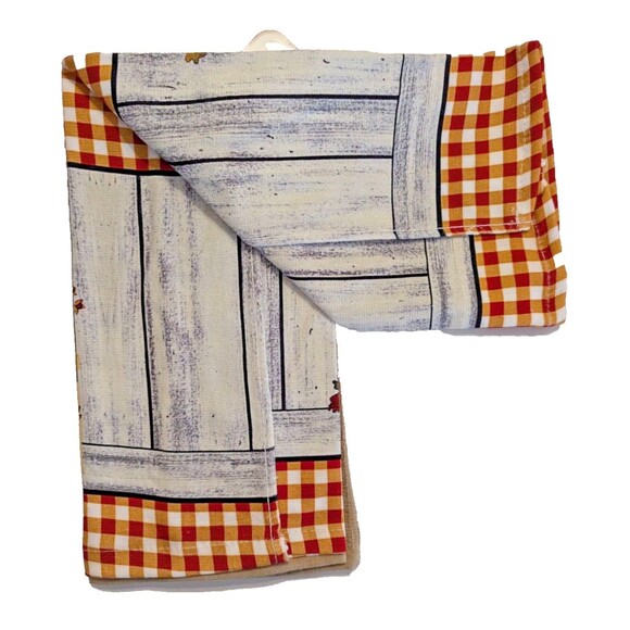 Autumn Harvest Basket Pumpkins Sunflowers Brown Kitchen Towels 2-Pc 16 x 26-in - Picture 3 of 4